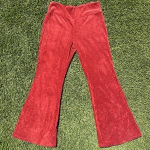No Boundaries orange flare pants